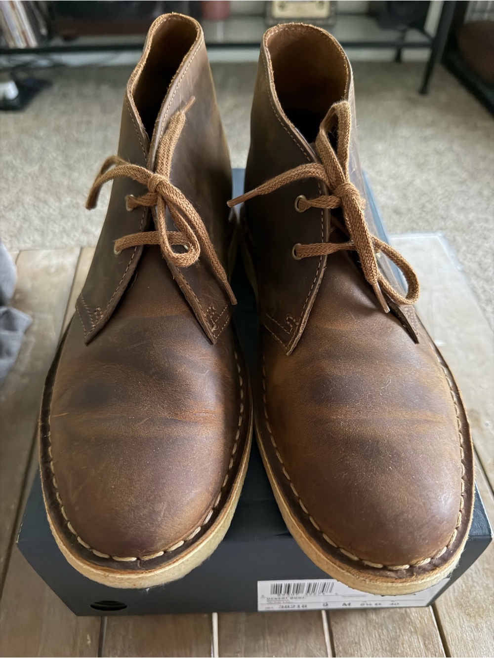 Clarks Brown Leather Women's Chukka Boots